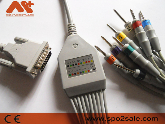 Custo - Med 10 Cable de ECG de plomo para la máquina de ECG Norm, Cardio 130