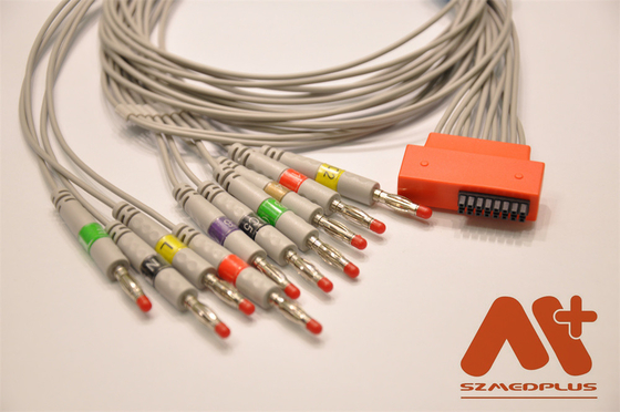Cardioline Toque ECG-HD Cable Holter, IEC, Plátano 4.0
