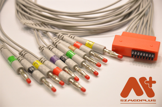 Cardioline Toque ECG-HD Cable Holter, IEC, Plátano 4.0
