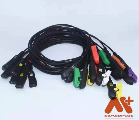 Ivy Biomedical 7800 7810 Cables de plomo de ECG radiotransparentes compatibles