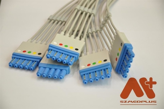 5 la ventaja AHA rompe el cable paciente M1644A Philips Compatible de ECG