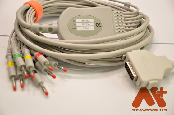 Dinar 3,0 del cable del monitor paciente de los cordones CP-104L de Fukuda Denshi Ecg